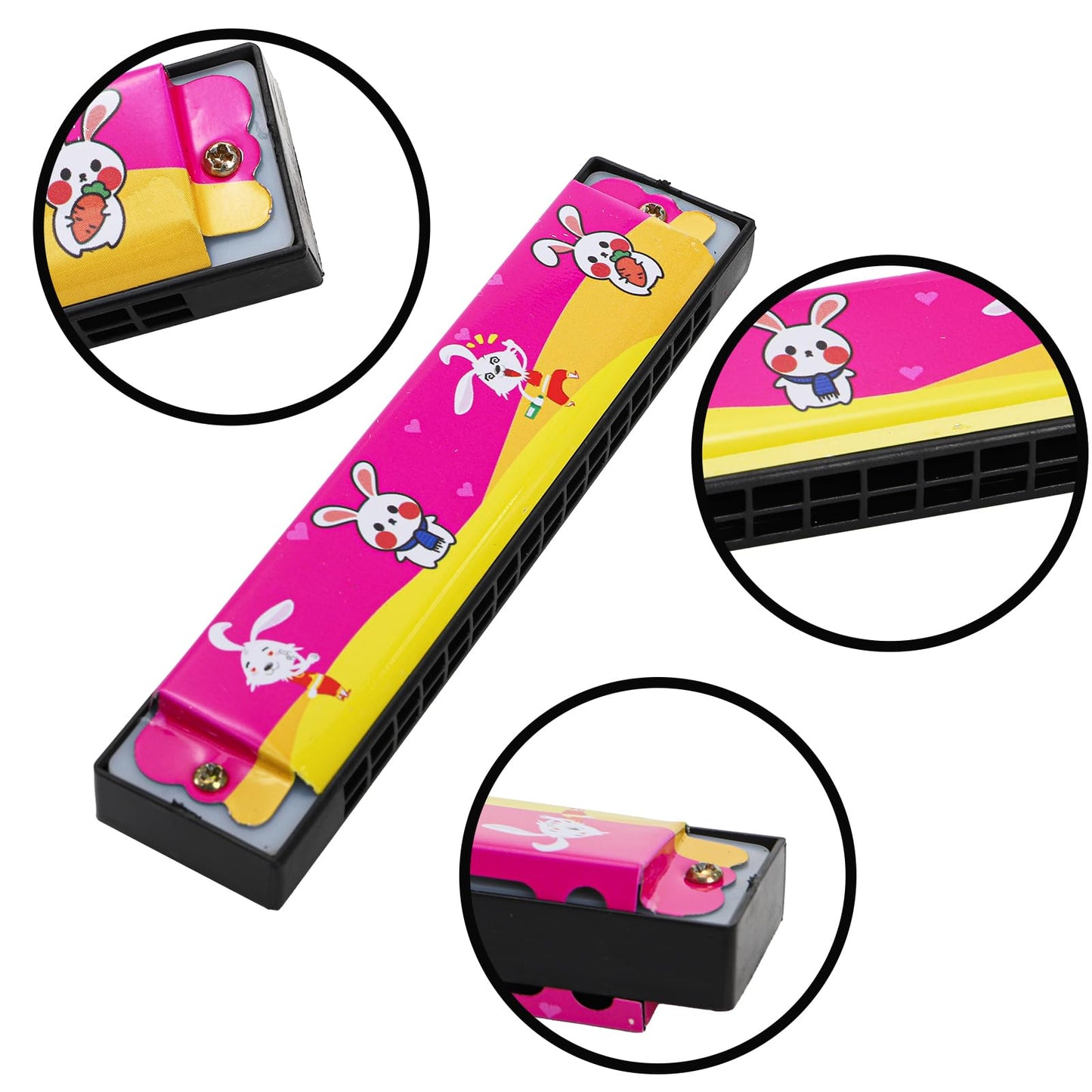 DEAYOU Cartoon Harmonica Set - 30 Pcs, 16 Holes, Metal, 5.1"x1.1"x0.8", Party Favors & Gifts, Fun for