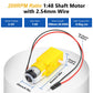 4 Sets TT Motor with Leads, DC Motor DC 3-6V Gearbox Motor Dual Shaft 200RPM Ratio 1:48 Motor with Tire Wheel Kit for Arduino DI