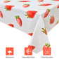 Lecferrarc 2 Pcs Strawberry Tablecloth Strawberry Plastic Table Cover 87 X 51 Inches Strawberry Birthday Tablecovers For Strawbe
