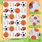 600 Pieces Sports Stickers For Kids Soccer Ball Stickers Baseball Stickers Football Stickers Basketball Football For Kids Teacher For Ball Themed Birthday Party Classroom Decorations(Multiple Balls)