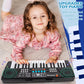 M Sanmersen Kids Piano Keyboard, Piano For Kids With Microphone Portable Electronic Keyboards For Beginners 37 Keys Musical Toy For 3/4/5/6/7 Year Old Girls Boys