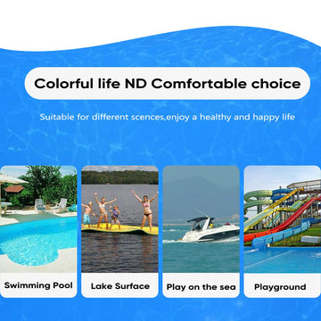 MarKnig 12 Floating Water Mat, Foam Water Floating Pad, Tear-Resistant XPE Foam, Lily Pad for Water Recreation Pool, Beach, Oce