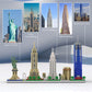 dOvOb Micro Mini Blocks Building Set - New York Skyline, 3048 Pieces, Plastic, Multicolor, Model QS010