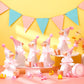 Poen Silly Goose Birthday Party Decorations - 5" x 6" Pink Paper Pinatas, Baby Shower Photo Props, First Birthday Supplies