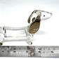 Sansukjai Dachshund Miniature Figurines Dog Animals Hand Blown Glass Art Gold Trim Collectible Gift Decorate (Clear Violet)
