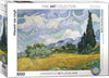 EuroGraphics Wheat Field with Cypresses Art Print, 1000mm, Cardboard, Black/Green/Yellow, Model 6000-5307