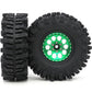 Hobbysoul Soft Sticky 1.9 Mud Slingers Tires Tyres 120Mm/4.72'' Mounted On Aluminum 1.9 Beadlock Wheels Green Rims Hex 12Mm For