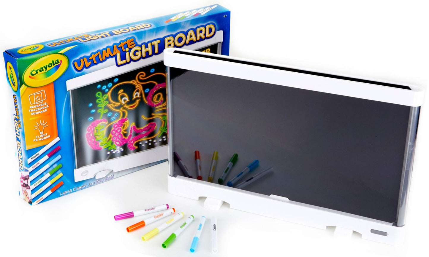Crayola Ultimate Light Board - White, Kids Drawing Tablet, LED Drawing Board for Kids, Gift for Boys & Girls, Toys for Kids, 6+
