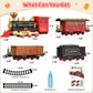 Hot Bee Train Set - Train Toys For Boys W/Smokes, Lights & Sound, Tracks, Toy Train W/Steam Locomotive, Cargo Cars & Tracks, Toddler Model Train Set For 3 4 5 6 7 8+ Year Old Kids Birthday Gifts