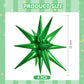 Toniful 4 Pcs 22Inch 4D Green Explosion Star Mylar Balloons 14Point Star Balloons For Party Decorations Backdrop Christmas,New Y