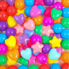 RoundFunny 100 Pieces Pit Balls for Kids Star Heart Shape Plastic Balls for Toddler Playpen 2.17'' Play Toy for Crawl Tunnel Inf