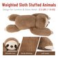 Niuniu Daddy 20" Weighted Sloth Stuffed Animal - Medium Brown Plush Toy for Adults & Kids, Ideal Gift for Christmas & Birthdays