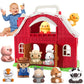Aurotops Toys For 1 2 3 Years Old Boys And Girls, Big Barn Toy With Farm Animal, Preschool Montessori Toy, Farm Playset With Big Red Barn & Farmer, Easter Gift Toy For Toddlers