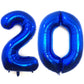 40 Inch Navy Blue 20 Number Balloons Giant 20 Balloons Navy Blue Birthday 20 Balloons 20Th Birthday Anniversary Party Decoration