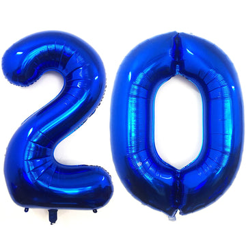 40 Inch Navy Blue 20 Number Balloons Giant 20 Balloons Navy Blue Birthday 20 Balloons 20Th Birthday Anniversary Party Decoration