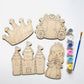 American Elm Kids Diy Wood Paint Kit Party & Classroom Activity Wooden Craft Set Mdf Cutouts Paint Set Gift Fun & Educational (