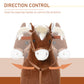 Qaba Kids Ride-On Walking Horse With Easy Rolling Wheels, Soft Huggable Body, & A Large Size For Kids 5-16 Years