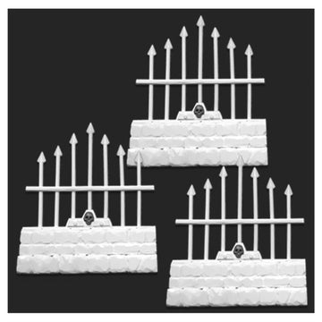 Reaper Miniatures Graveyard Short Fences (3) #77530 Bones Unpainted Plastic