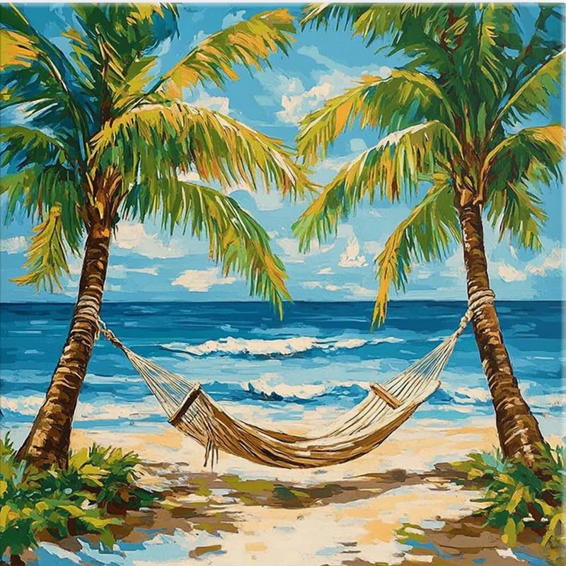 Tulip N Turtle Sunny Vibes Diy Acrylic Paint By Number Kit For Adults Beginner Canvas Painting By Number Acrylic Painting. Wall 