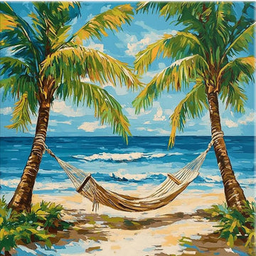 Tulip N Turtle Sunny Vibes Diy Acrylic Paint By Number Kit For Adults Beginner Canvas Painting By Number Acrylic Painting. Wall 
