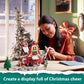 GEVINST Christmas House Building Blocks Set with LED Light, 1301 Pieces, Red Christmas Village House, Advent Calendar Toy for All Ages