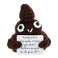 Dslsqd Mini Funny Positive Poo, 3 Inch Positive Poo Crochet Cute Wool Funny Knitted Positive Poo Doll Cheer Up Gifts For New Yea