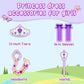 Aolliya Princess Dresses For Girls Puff Sleeve Princess Costume Purple Princess Dress Up Clothes For Halloween Cosplay Party