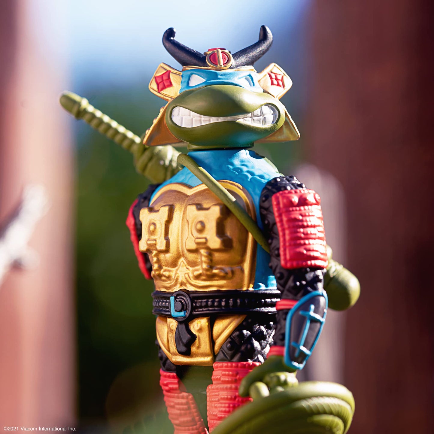 Super7 Teenage Mutant Ninja Turtles Samurai Leonardo - 3.75 TMNT Action Figure with Accessories Classic Cartoon Collectibles and Retro Toys