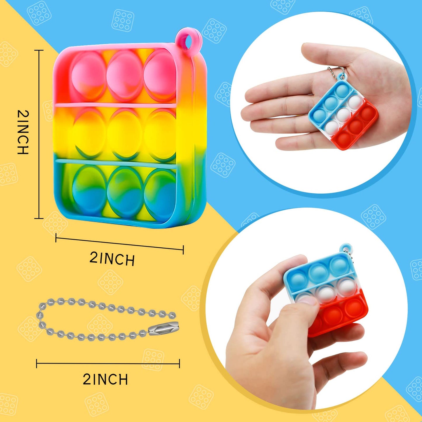128 Pcs Pop Fidget Keychain It Fidget Toys Bulk   Party Favors for Kids 6-8 Fidgets Packs Sensory Stress Toy Mini Fidget Push Pop Keychain Toys Classroom Prizes for Boy Girl mature-themed