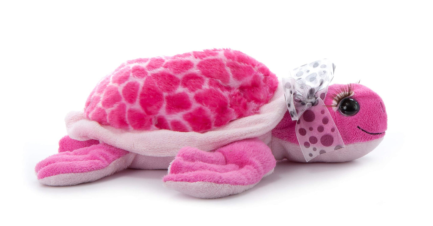 The Petting Zoo, Lash'Z Pink Sea Turtle Stuffed Animal, Gifts For Girls, Plush Toy 12 Inches