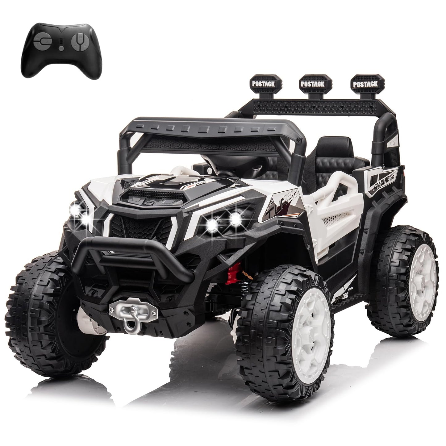 Postack 24V Kids Ride On Car With Parent Remote Control, 2Wd/4Wd Battery Powered Electric Toy Car With Car Key, 4X4 Ride On Utv