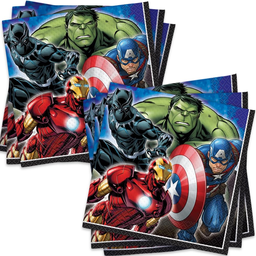 Marvel Avengers Luncheon Paper Napkins | 6.5 x 5 | 16 Pcs
