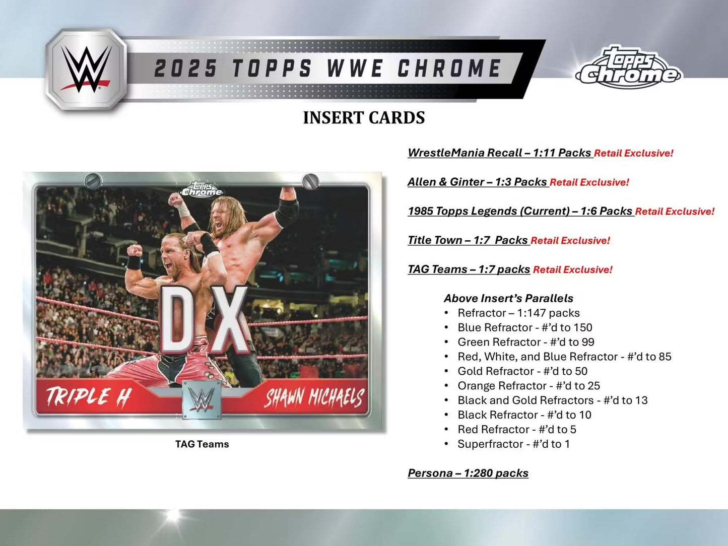2025 Topps Chrome Wwe Wrestling 7-Pack Blaster Trading Card Box