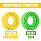 INJORA 4pcs Silicone Rubber Inserts for 56-58mm*24mm 1.0'' Tires(Small Yellow)