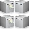 4 Pcs Piggy Bank For Adults Stainless Steel Adults Savings Bank Must Break To Open Metal Money Bank Money Saving Box, 4.72 Inch