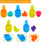 FRIMOONY Plastic Dough Tools for Kids, with Capital Letters, Cookie Cutters, Stamps, Multi-Color, 61 Pieces