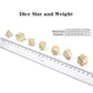 DnDnD White with Gold Number DND Dice Sets,Solid Metal Die with Free Gorgeous Metal Tin for Dungeons and Dragons D&D Role Playin