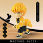 MACTANO Anime Brickheadz Zenitsu Agatsuma Figure Building Set - 1000pcs Plastic Toy for Kids & Adults