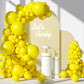 Fotiomrg 110Pcs Yellow Balloon Garland Arch Kit, 18 12 10 5 Inch Yellow Latex Balloons Different Sizes Pack For Birthday Graduat