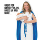 Fun Shack Virgin Mary Costume Kids, Virgin Mary Costume Girls, Mary Kids Costume, Saint Mary Costume Kids, X-Large