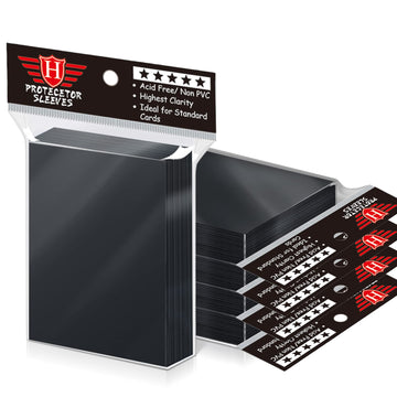 500 Pcs Black Card Sleeves Toploaders For Trading Card, Soft Penny Card Sleeves Card Protectors Plastic Card Holders Fit For Mtg, Baseball Card, Sports Cards, Game Card Standard Cards