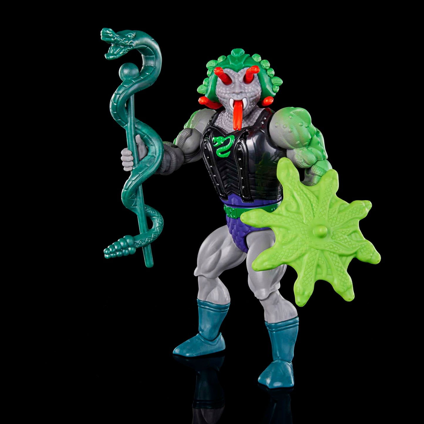 Masters of the Universe Origins Action Figure Toy with Accessories  Deluxe Snake Face 5.5 Inch Motu Collectible