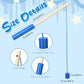 Sumind Magnetic Fishing Pole Set - 6 Pcs Wooden Rods with Magnet Hooks - Blue - Perfect for Christmas and Birthday Party Games