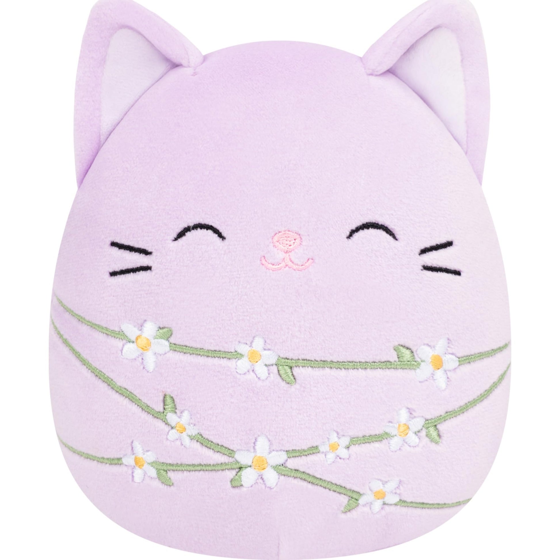 Squishmallows Original 8in Mak The Lavender Cat Wrapped in Flower Stems - Official Jazwares Easter Plush (Little)