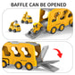 Temi Construction Truck Toys Cars For Toddlers 3-5 - 7-In-1 Friction Powered Vehicle Toy 3 4 5 6 Year Old Boys, Carrier Transpor