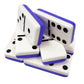 Marion & Co. Domino Double Six 6 Two Tone Blue And White Tiles Jumbo Tournament Professional Size With Spinners In Black Elegant