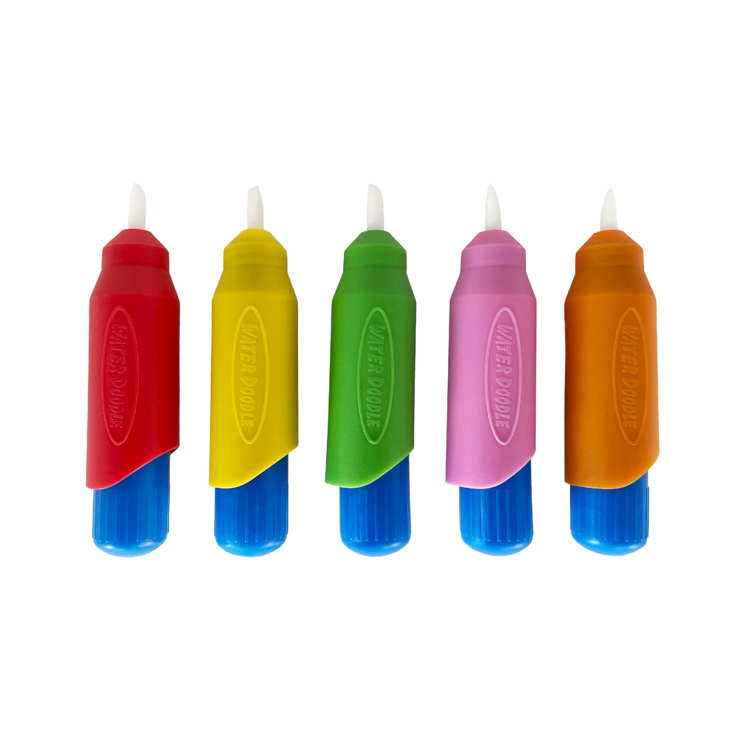 5 Multi-Color Aqua Brushes, Paint With Water Brush Set, Replacement Water Doodle Wow Pens By Kanga Toys For Drawing Books Or Mag