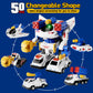 BLF FUN 50PCS Magnetic Transform Construction Toys for Boys Age 3-5, Aircraft Vehicle Toy Sets with Screw Tool, Magnetic Robot A