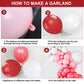 Red Pink Balloon Arch, Red Pink Balloon Garland Kit with White Pink Macaron Red and Red Balloons, Red Pink Balloon Garland for B