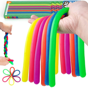 Bunmo Easter Basket Essentials - Stretchy Strings - Sensory Toys - Stimulating & Addictive Sensory Toys For Kids - Fidget - Easter Basket Stuffers - Non-Mouthable Toy 3+ - Smooth 6 Pack
